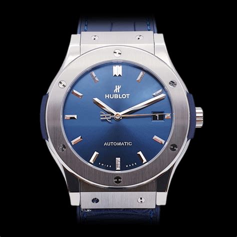 hublot hublot classic fusion blue titanium bracelet|Hublot classic fusion titanium 45mm.